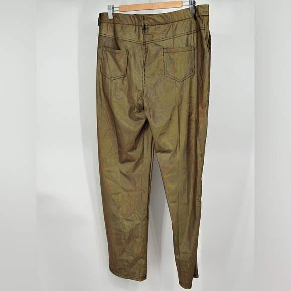 COOFANDY Mens Metallic Shiny Jeans 70‘s Party Dance Disco Nightclub Pants - Picture 2 of 7